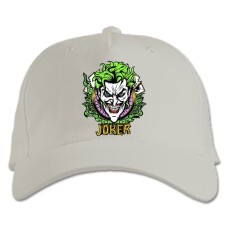 Бейсболка с принтом Джокер Арт - белая