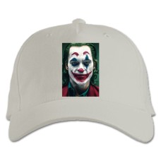 Бейсболка с принтом Джокер Лицо - белая