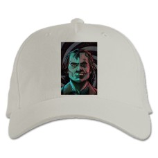 Бейсболка с принтом Джокер Арт Версия - белая