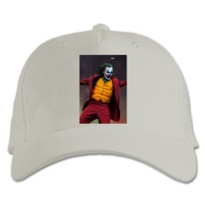 Кепка з принтом Джокер Лякаючий Герой - біла