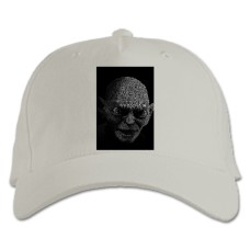 Baseball cap with Print The Lord Of The Rings Gollum Words - white