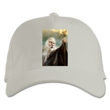 Baseball cap with Print The Lord Of The Rings Gandalf - white