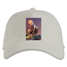 Baseball cap with Print The Lord Of The Rings Gollum Hero - white
