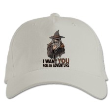 Baseball cap with Print The Lord Of The Rings I Want You For An Adventure - white