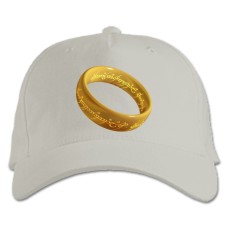 Baseball cap with Print The Lord Of The Rings Gold Ring - white
