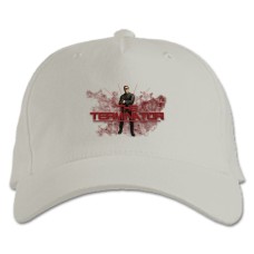 Baseball cap with Print The Terminator Hero Logo - white