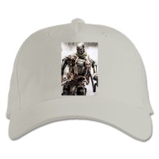 Baseball cap with Print The Terminator Robot - white