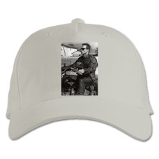 Baseball cap with Print The Terminator Arnold Schwarzenegger Hero - white