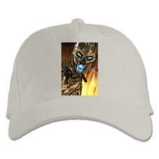 Baseball cap with Print The Terminator Robot Hero Print - white