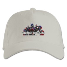 Baseball cap with Print Transformers Optimus Prime Logo - white