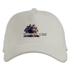 Baseball cap with Print Transformers Logo Optimus Prime - white