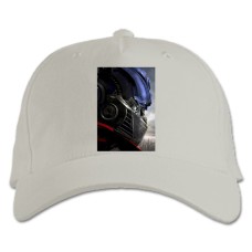 Baseball cap with Print Transformers Robot Head - white