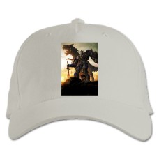 Baseball cap with Print Transformers Print With Dinosaur - white