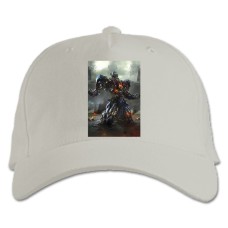 Baseball cap with Print Transformers Hero Optimus Prime - white