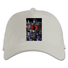Baseball cap with Print Transformers Optimus Prime Robot - white