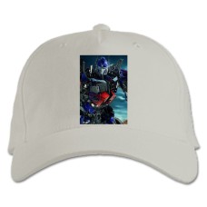 Baseball cap with Print Transformers Optimus Prime Robot Hero - white