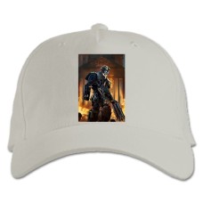 Baseball cap with Print Transformers Robot On Fire - white