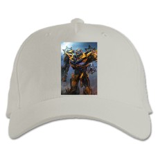 Baseball cap with Print Transformers Bumblebee Robot Hero Print - white