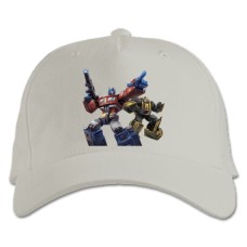 Baseball cap with Print Transformers Robots - white