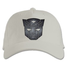 Baseball cap with Print Transformers Metal Face - white