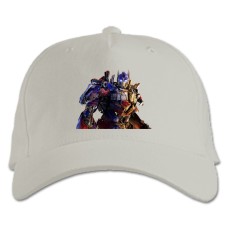 Baseball cap with Print Transformers Print With Optimus Prime Hero - white