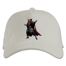 Бейсболка с принтом Марвел Доктор Стрендж Герой Принт - белая