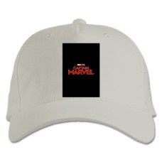 Бейсболка с принтом Марвел Логотип Капитан Марвел - белая