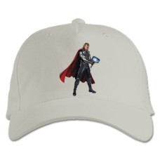 Бейсболка с принтом Марвел Тор Героический Принт - белая