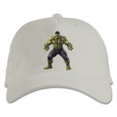 Бейсболка с принтом Марвел Халк Герой - белая