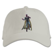 Бейсболка с принтом Марвел Вижн - белая