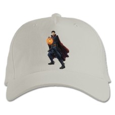 Бейсболка с принтом Марвел Доктор Стрендж - белая