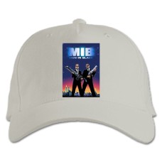 Бейсболка с принтом Люди В Чёрном Принт - белая