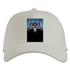 Бейсболка с принтом Люди В Чёрном Герои - белая