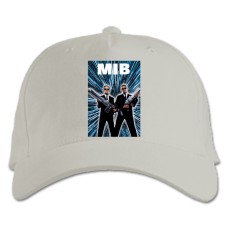 Бейсболка с принтом Люди В Чёрном Герои Принт - белая