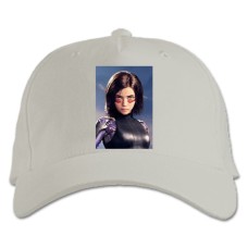 Baseball cap with Print Alita Battle Angel Hero - white