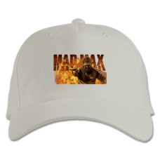 Бейсболка с принтом Безумный Макс Герой - белая
