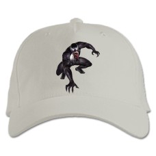 Baseball cap with Print Venom Monster - white