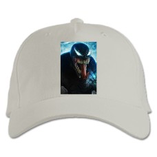 Baseball cap with Print Venom Monster Hero - white