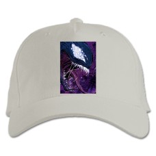 Baseball cap with Print Venom Monster Art - white