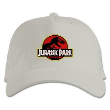 Кепка з принтом Парк Юрського Періоду Логотип - біла