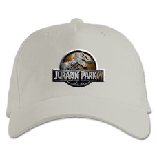 Кепка з принтом Парк Юрського Періоду Головний Логотип - біла