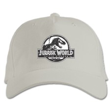 Кепка з принтом Парк Юрського Періоду Чорний Логотип - біла