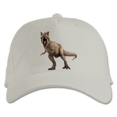 Кепка з принтом Парк Юрського Періоду Динозавр - біла