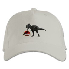 Кепка з принтом Парк Юрського Періоду Динозавр Логотип - біла