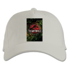 Кепка з принтом Парк Юрського Періоду Втрачений Світ - біла