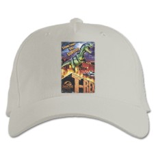 Кепка з принтом Парк Юрського Періоду Тірекс - біла