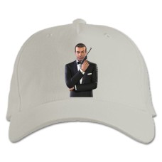 Бейсболка с принтом Джеймс Бонд Принт - белая