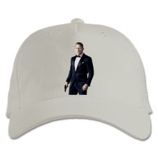 Бейсболка с принтом Джеймс Бонд Героический Принт - белая