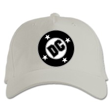 Baseball cap with Print Dc Black Logo - white