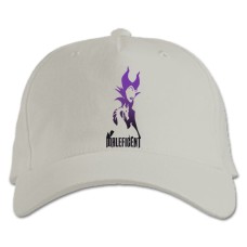 Бейсболка с принтом Малефисента Минималистичный Принт - белая